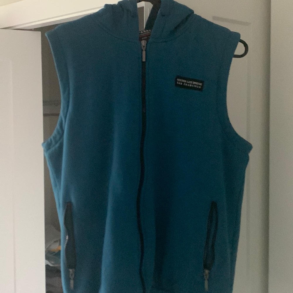 Golden Gate Park - Teal fleece sleeveless hoodie